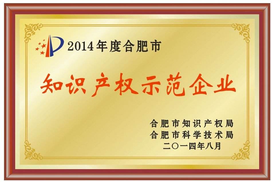 合肥市知識(shí)產(chǎn)權(quán)示范企業(yè)